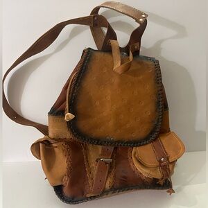 Genuine Leather Backpack/Satchel Handmade in Cuba